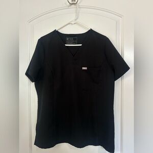 Figs Technical Collection Black Scrub Top size XL style STYLE#W22SW1014 medical
